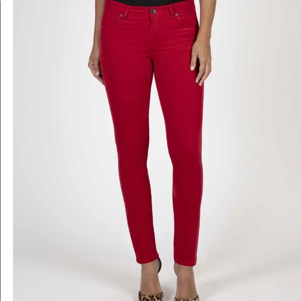 Red American Eagle skinny stretch pants